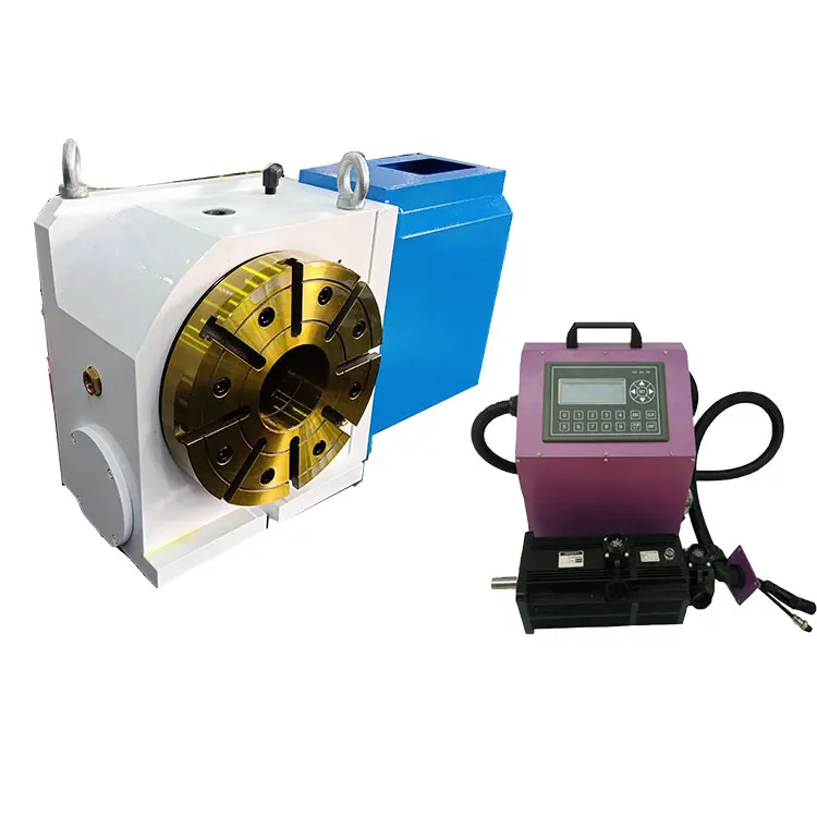 255R 4-Axis NC Index Rotary Table with servo motor  for CNC Universal Milling Machine