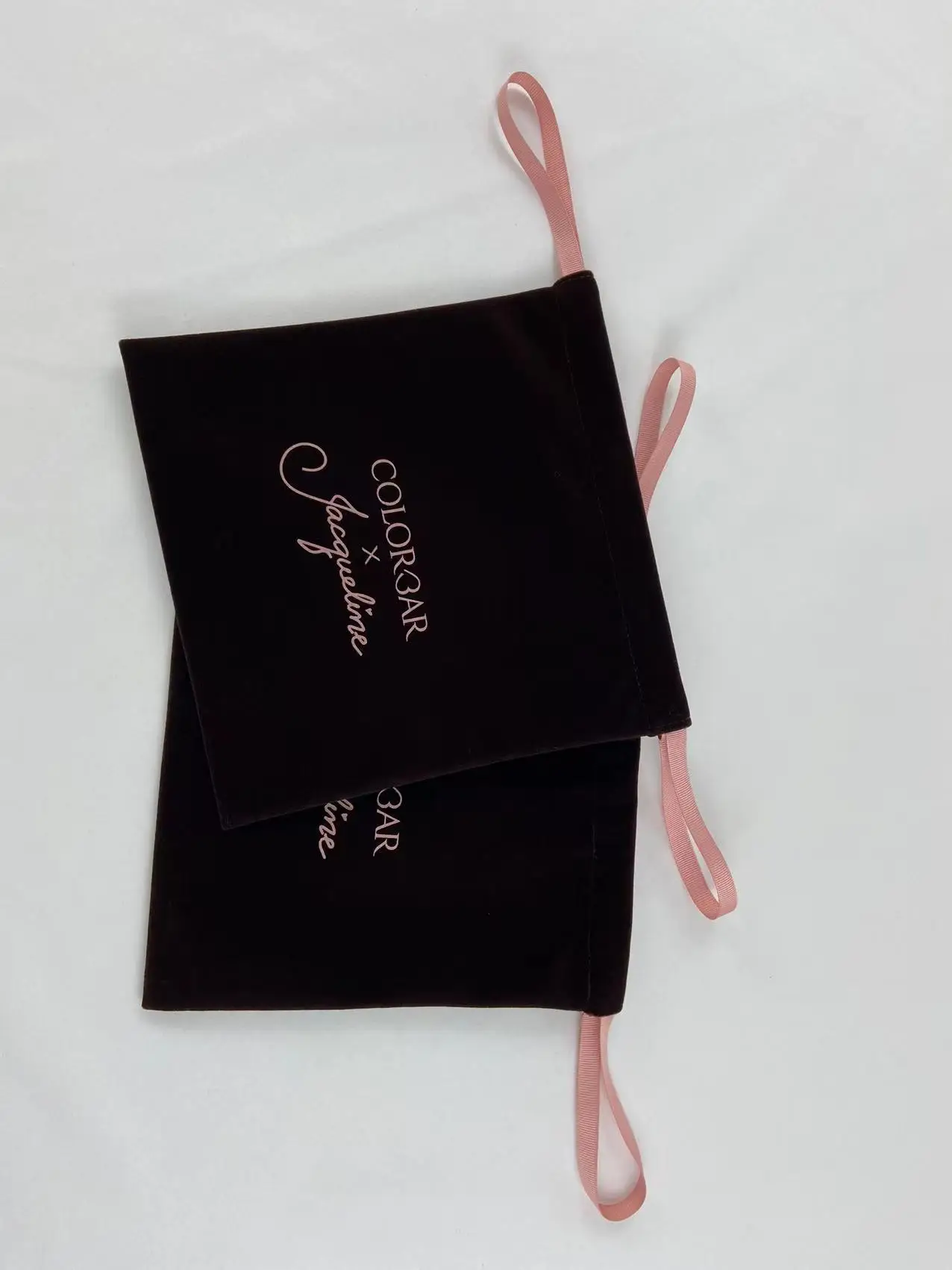 Мягкая замшевая сумочка для ювелирных изделий с розовым логотипом роскошная бархатная косметичка