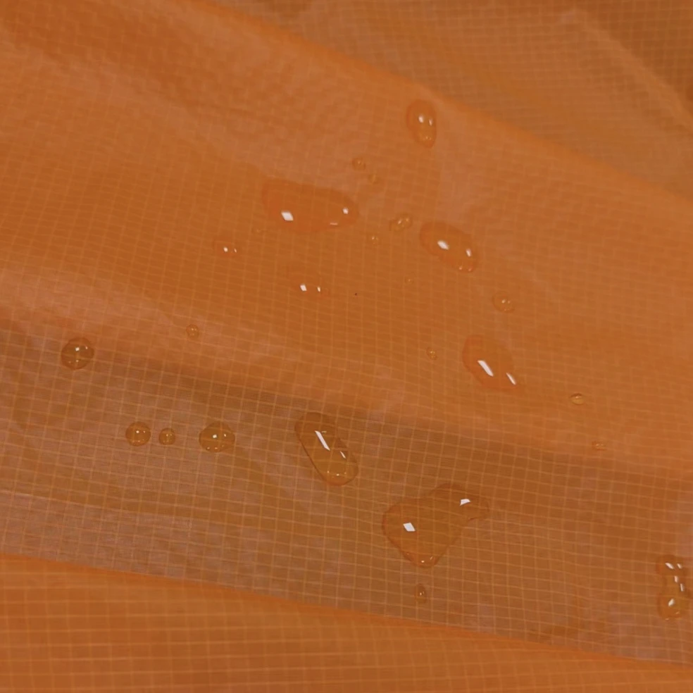 100% Recycled Nylon 10D/15D/20D 380T 400T Rip Stop Water Proof Fabric Breathable Nylon Taffeta Fabric