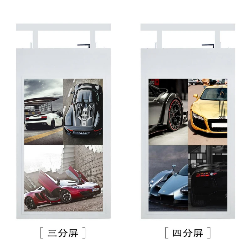 Hanging Dual Screen Digital Signage Advertising Display Transparent OLED HD Screen