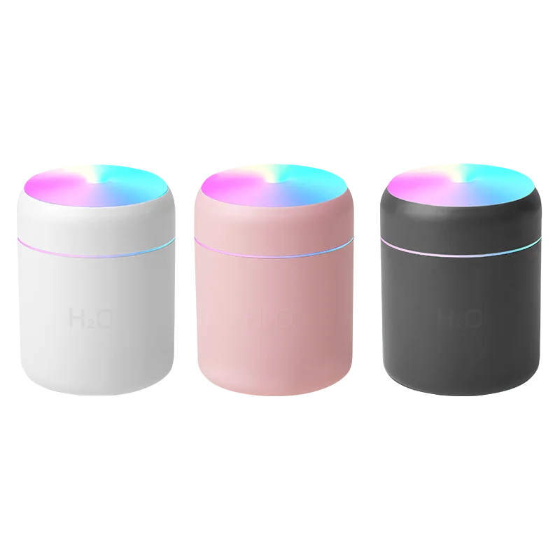 280ml Air Humidifier Mini Portable Cool Mist Ultrasonic Atomizer USB Humidifier with LED Night Light