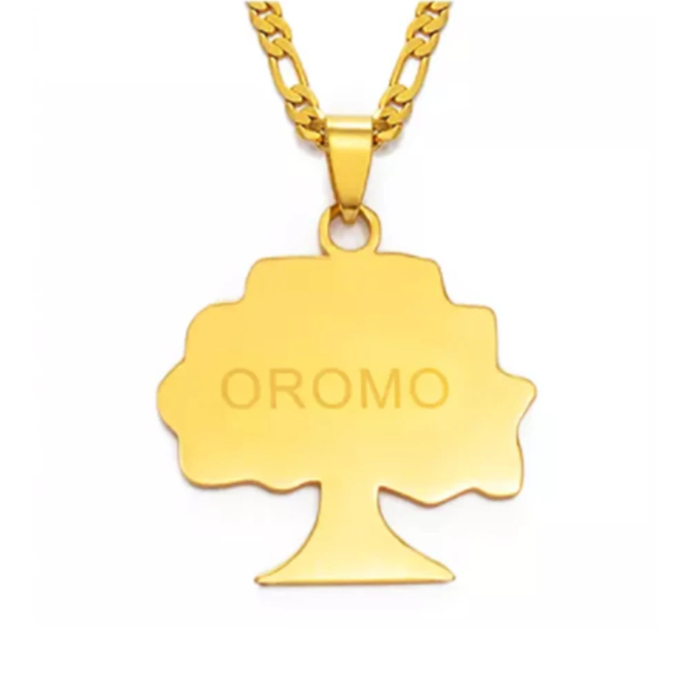Ethiopia Oromia Pendant Necklaces Oromo Letter Fashion Design Soild Map Of Oromia Patriotic Symbol Necklace Gift For Unisex