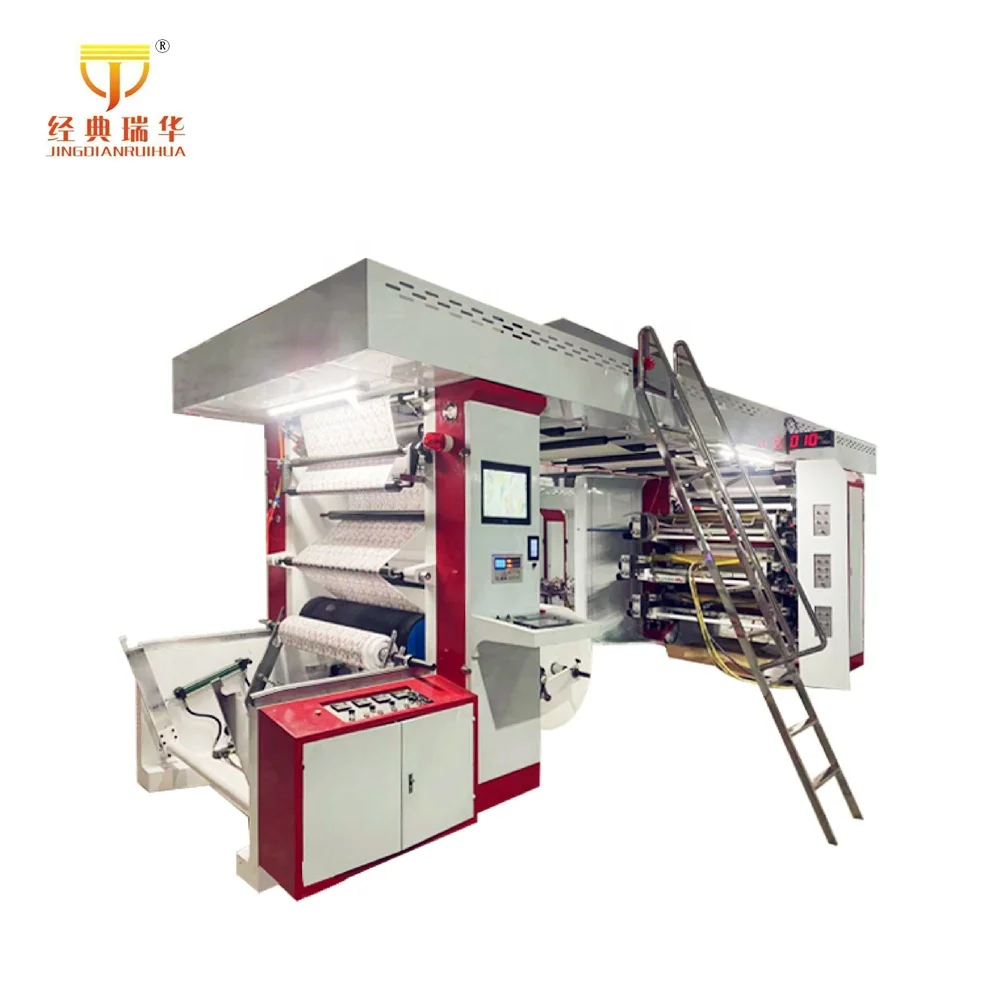 High Speed Central Drum Cylinder Flexo Printing Machine for Tarpaulin