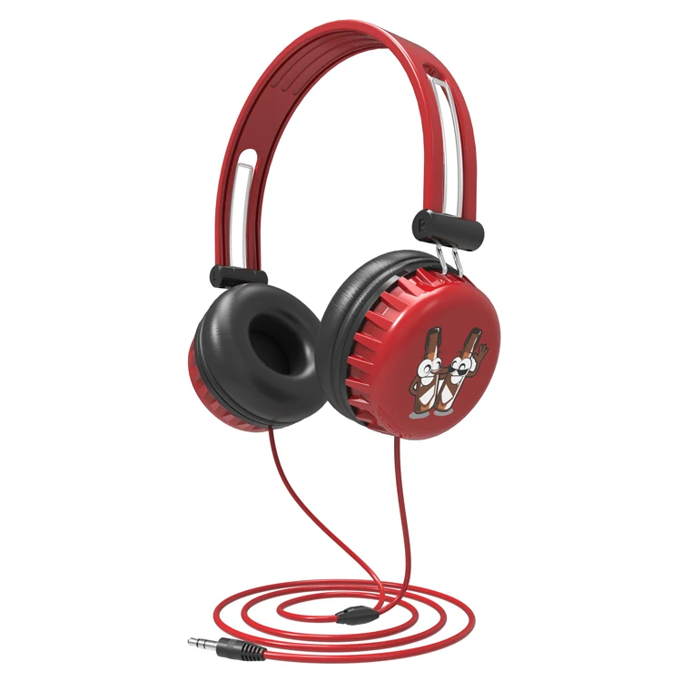 Promotional beer cover shape 40mm speaker super clear sound wired on-ear headphone for famous brands