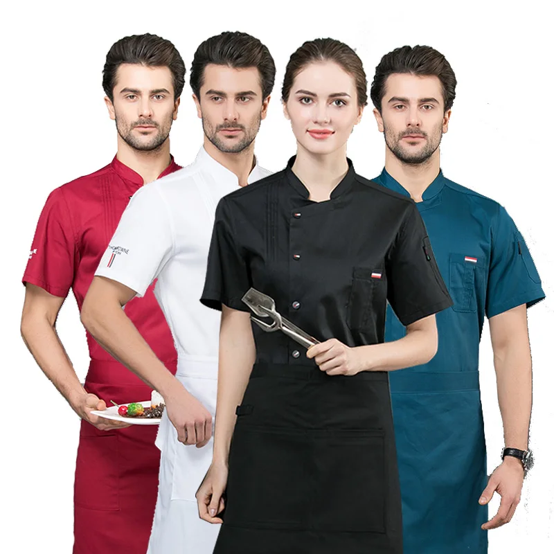 Dropshipping Washable Barista Chef Coat Jacket Chef Uniform Chef Uniform Jackets Restaurant Hotel Cleaning Uniform