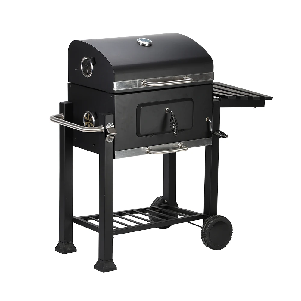 Jianyi угольная гриль барбекю на колесиках коптильня Кемпинг Пикник портативный задний двор с боковой полкой уличная кемпинговая плитка для приготовления пищи