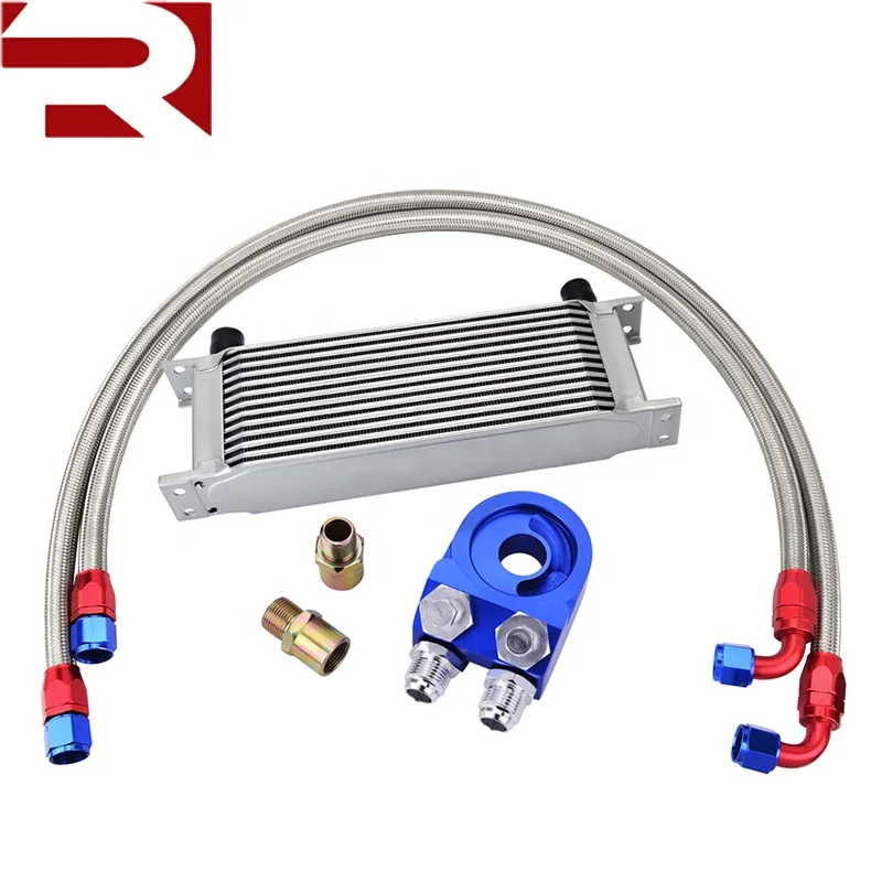 High Performance Universal Engine 13 Row AN10 Aluminum Transmission Oil Cooler Kit