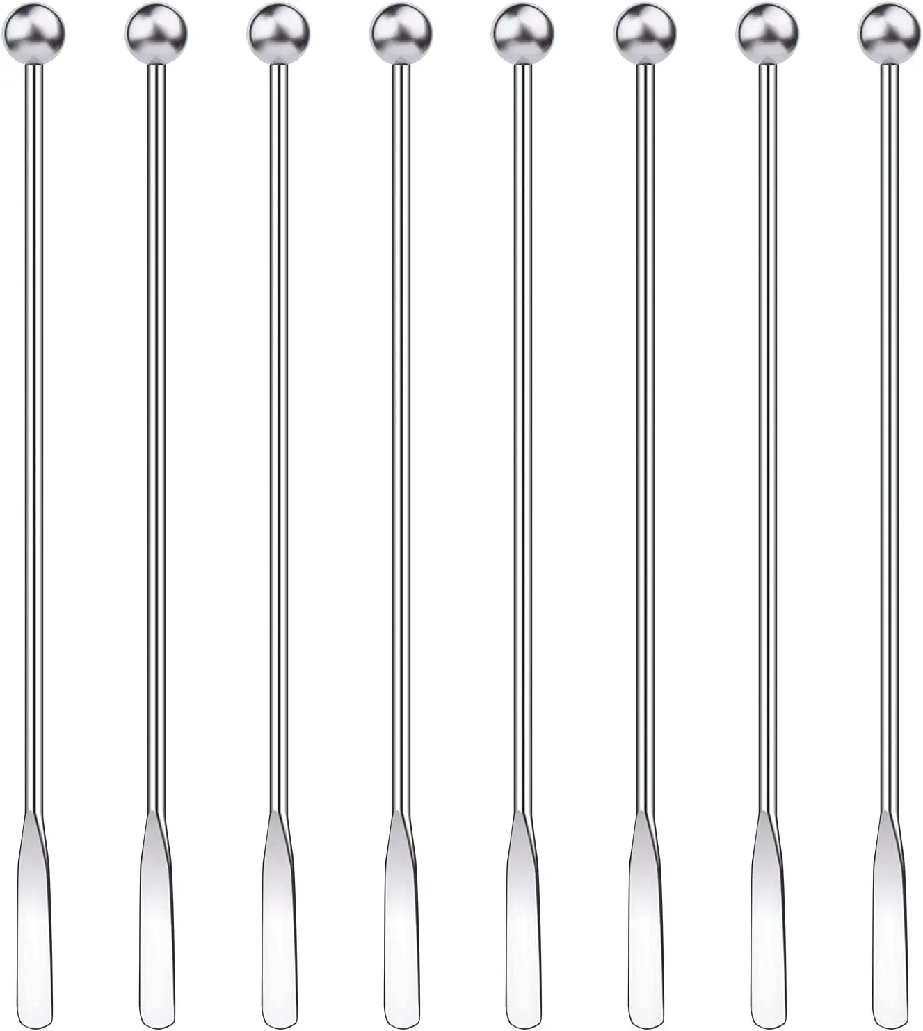 stainless steel coffee beverage stirrers stir cocktail drink swizzle stick with small rectangular paddles