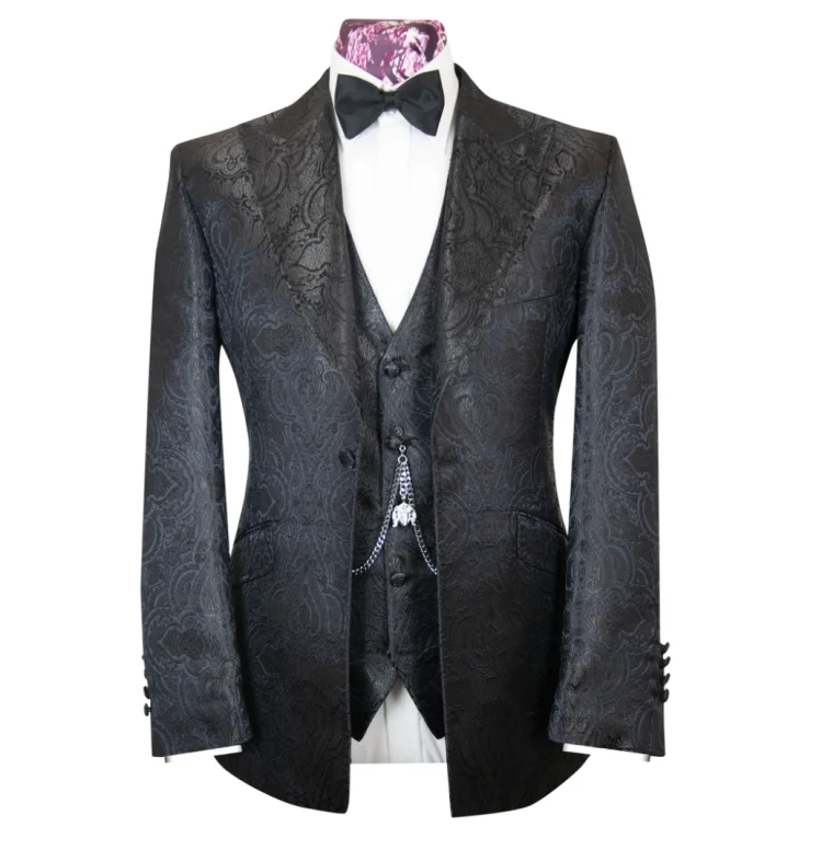 Костюмы мужские из мериносовой шерсти ручной работы MTM CMT на заказ, брезентовые деловые костюмы с пейсли принтом, для делового образа