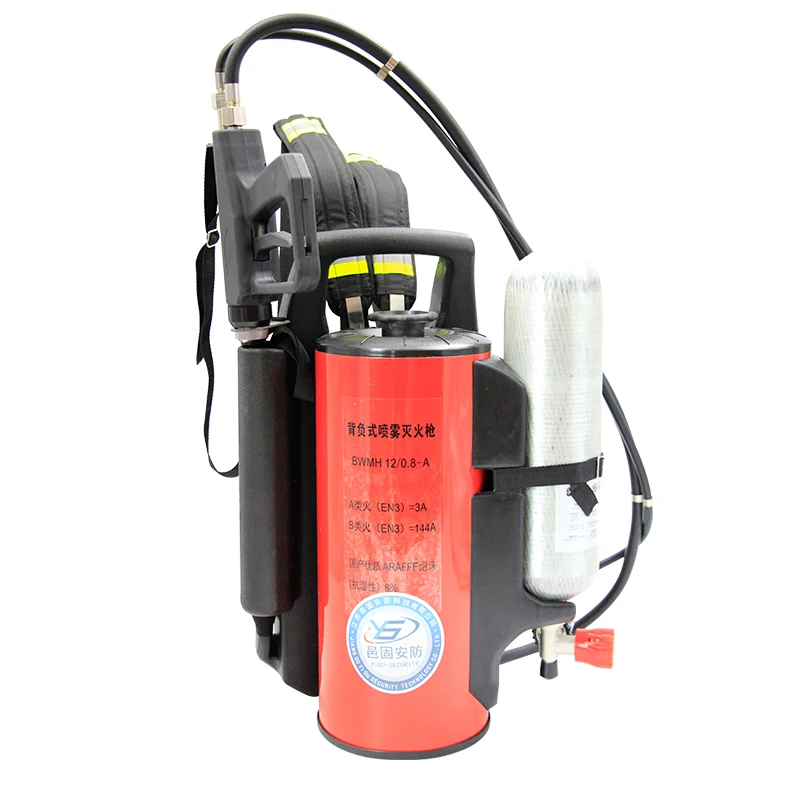 12 L Knapsack water mist firefighting equipment fire fighting training fire extinguisher servicing equipment
