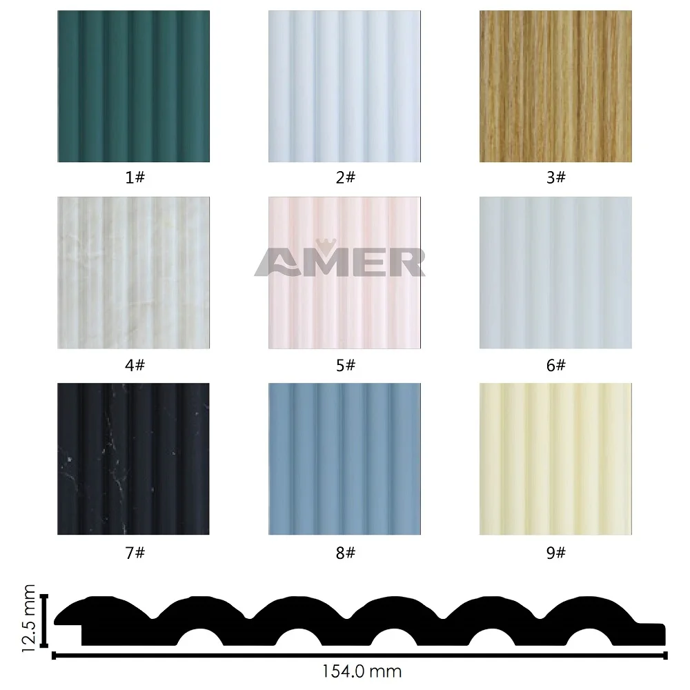 300mm interior wall boards decorations home marble pvc sheet 3d wpc building material mould acoustic wood ps wall decor panel