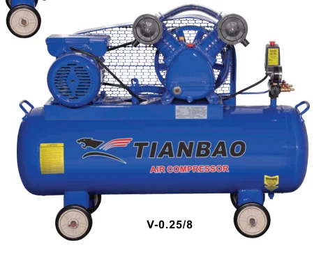 TIANBAO V-0.25/8 3HP 2.2KW Power 1020 R/MIN Speed 250L/min Volume 8/116 bar/Psi AIR COMPRESSOR 100 LITER