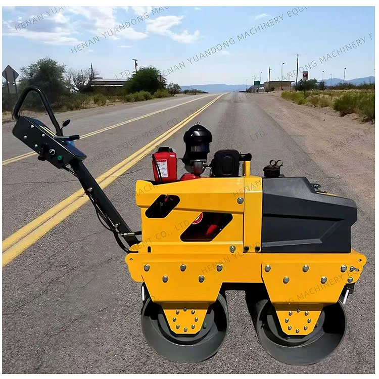 Fast Delivery Walking Behind Compressor Engine 5hp Small 330kg Hand Compact Mini Vibratory Road Roller Compactor
