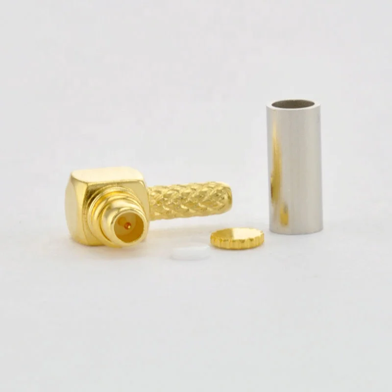 MMCX Male Right Angle Crimp RG178 Cable mmcx crimp rg178