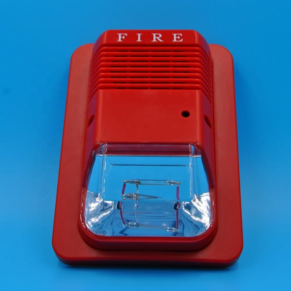 Fire alarm siren strobe light with horn