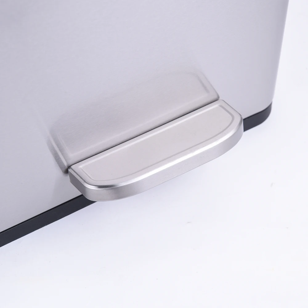 Dual Step Trash Can  Recycle Stainless Steel Lid and Bin Body  Handle Includes 2 x 8 Gallon (30L)recycle bins