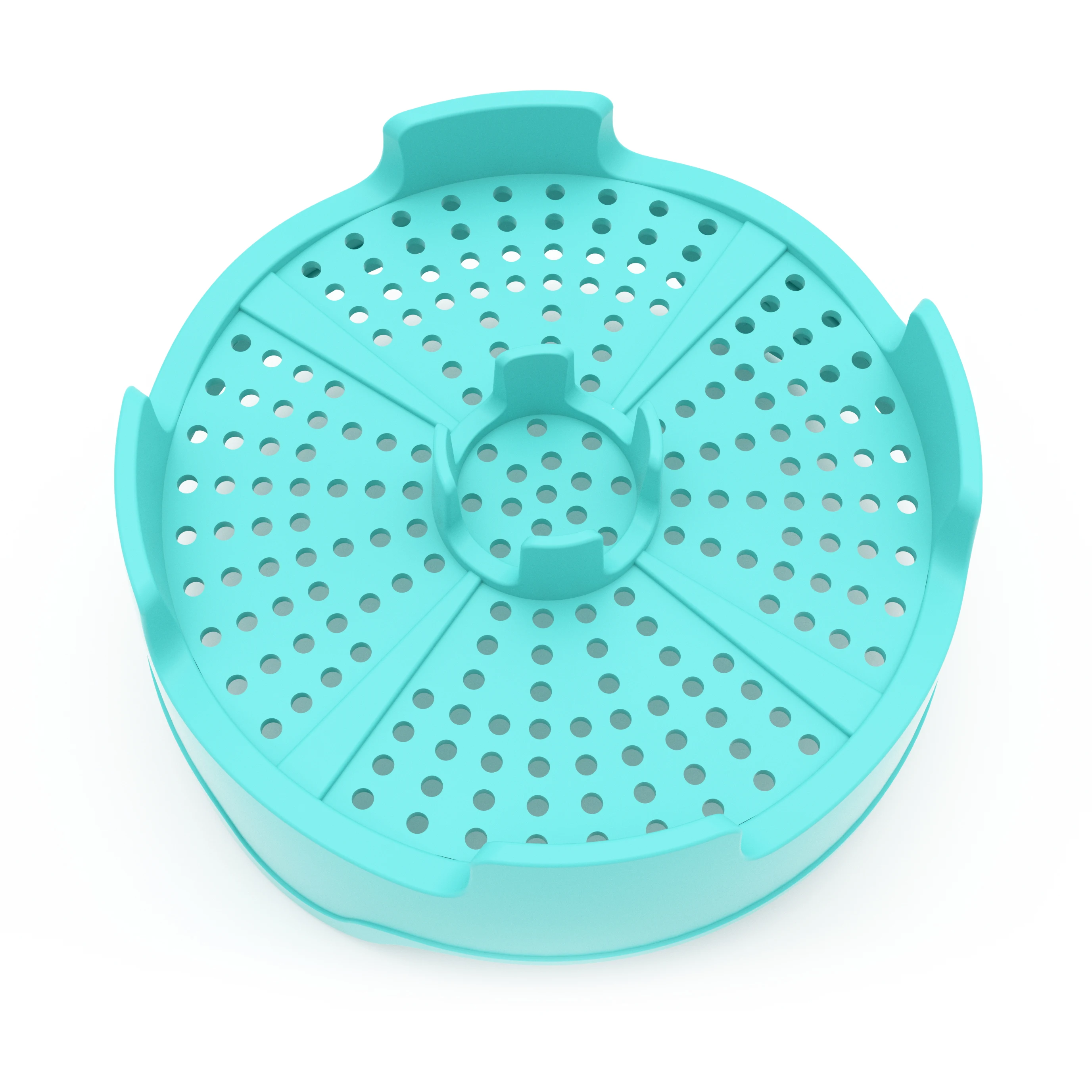 Kitchen Product Heat Resistant instant Silicone Steam Folding Vegetable Basket Anti-Slip Silicone Steamer With Handle