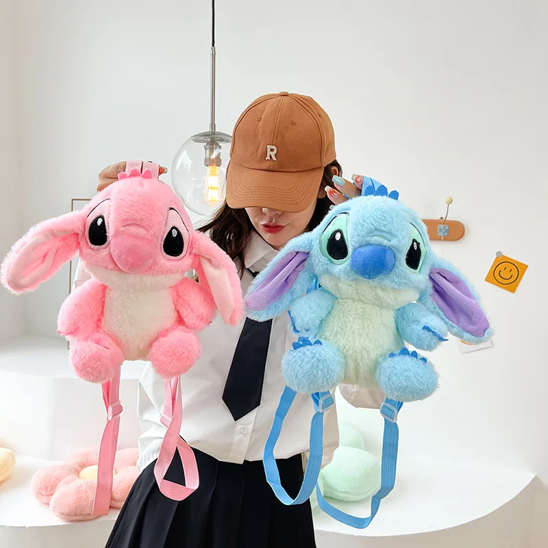 Cartoon cute monster 3D design plush backpack plush doll toy claw machine game school plush bag little girl gift