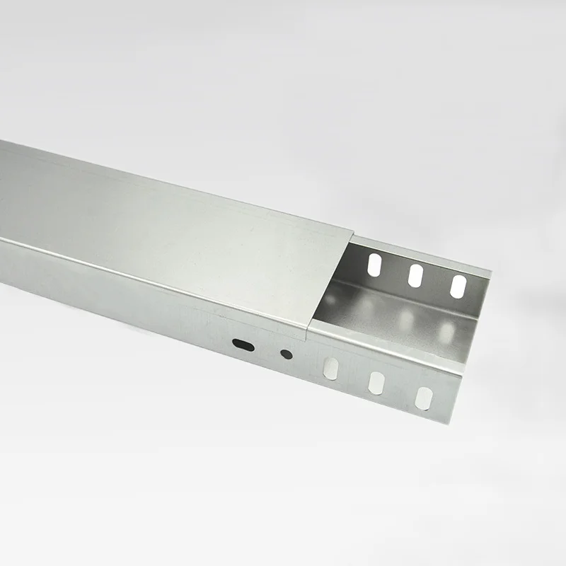 Chinese Wholesale 100*100mm And All Size Customized Pre-Galvanized Cable Trunking With Cover GI Cable Trunking