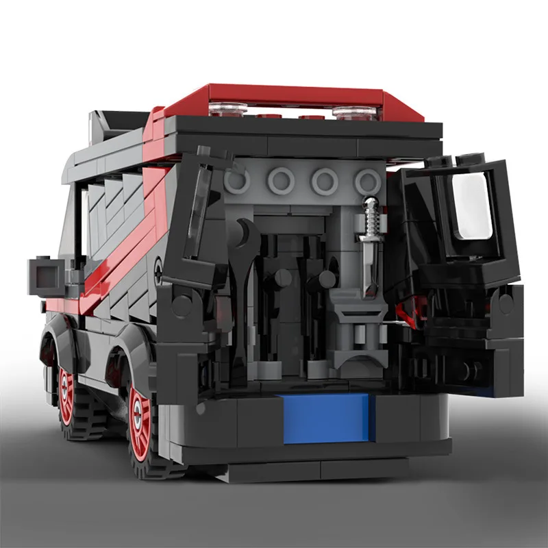 MOC-50493 б/у легкие грузовики и команда Ван автомобиль строительные блоки с принтом «Тачки» для детей
