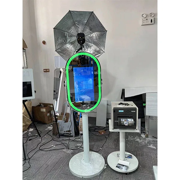 15 6 дюймов фотобудка зеркало RGB Светодиодное освещение селфи волшебное овальное с камерой и принтером сенсорный экран