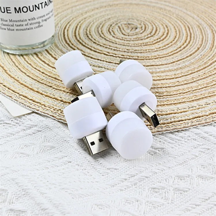 Bedroom USB Led Small Night Light 1W 5V USB Powered Mini Round Lamp For Laptop Computer Tabletop