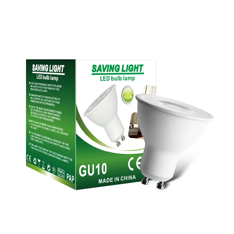 Точечный светильник 5 Вт, 6 Вт, 7 Вт, светодиодная лампочка, Трековый светильник, лампочка с монолитным блоком светодиодов 3000K, теплый белый свет, лампочка GU10 MR16 GU5.3