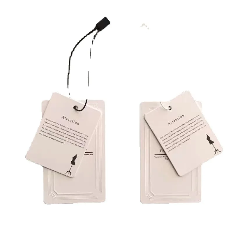 Custom Design Hang Tag Fastener Rope Garment Plastic Tag Seal String With Polyester Rope