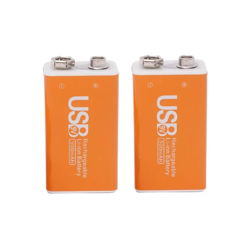 9V 1000mAh USB Type-C литий-ионная батарея 9v usb аккумуляторная батарея с зарядным кабелем типа c