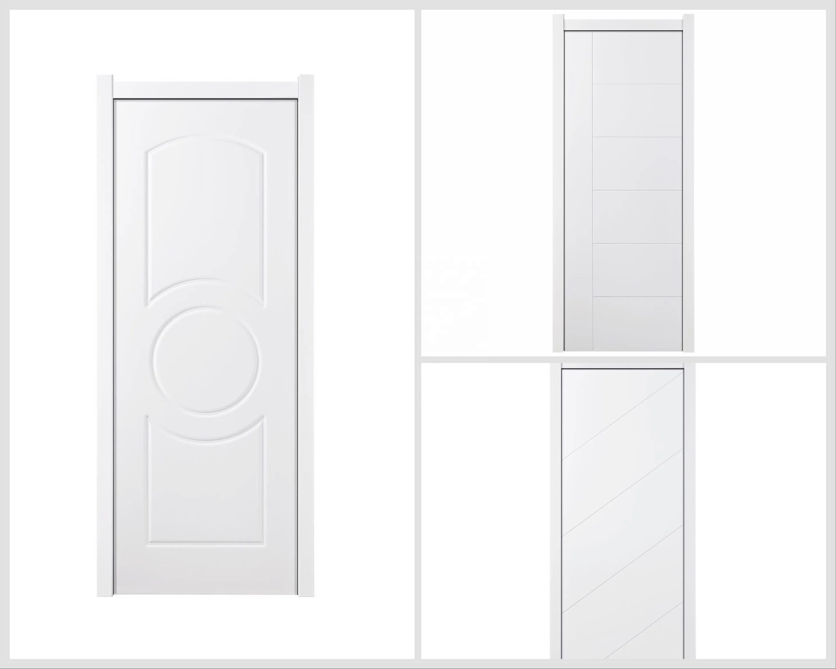 Italy type PVC foil laminated  latest design wood frame interior mdf door