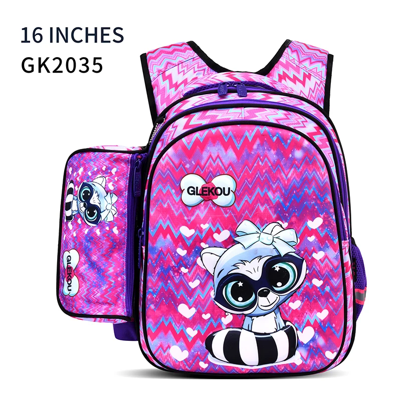 fashion special cartoon character design 3D EVA school bag with pencil case