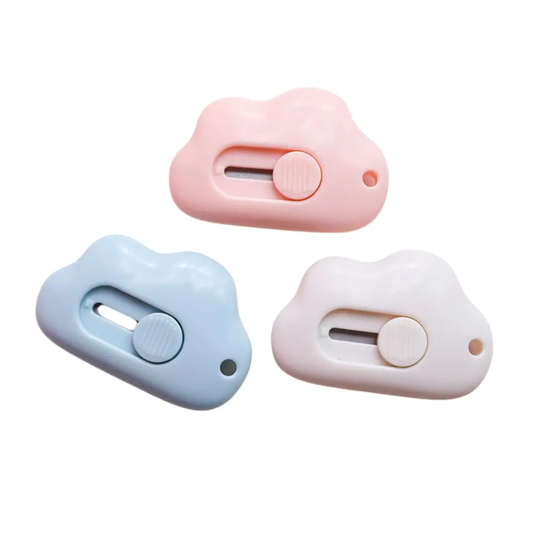 Wholesale Hand Knitting Convenient Utility Plastic Office Stationery Paper Knife Mini Portable Box Opener Creative Sewing Tool