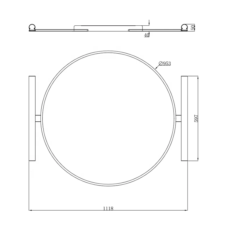 Round Shape Home Decor Wall Mounted High Output LED Lighted Bathroom Mirror