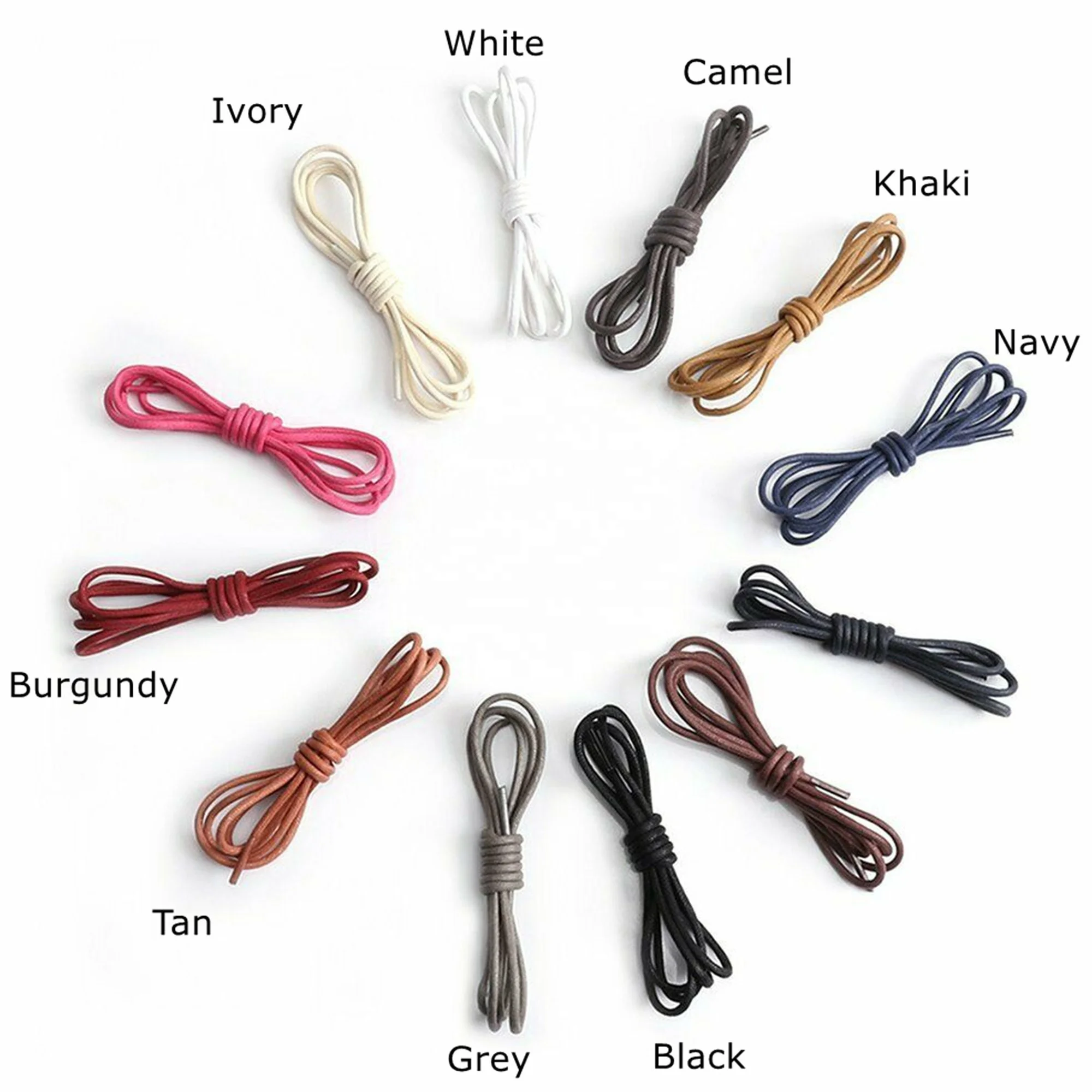 Design High Quality Cheap Price Shoes Laces Custom  Leather Shoelaces With Wholesale Price