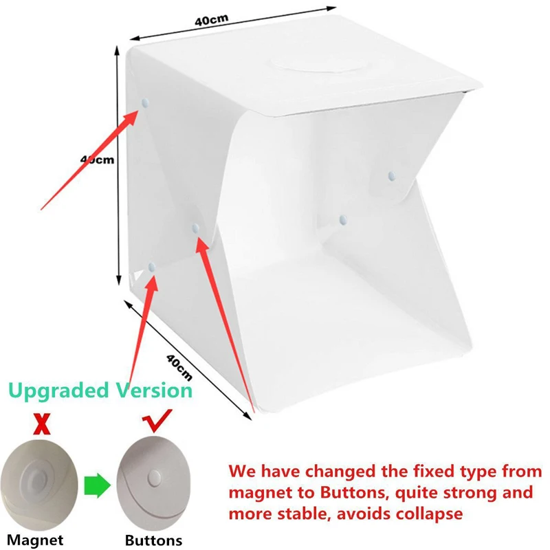 Camera, Photo & Accessories 40cm Mini Portable Photography Lightbox Shooting Tent Kit Studio Box