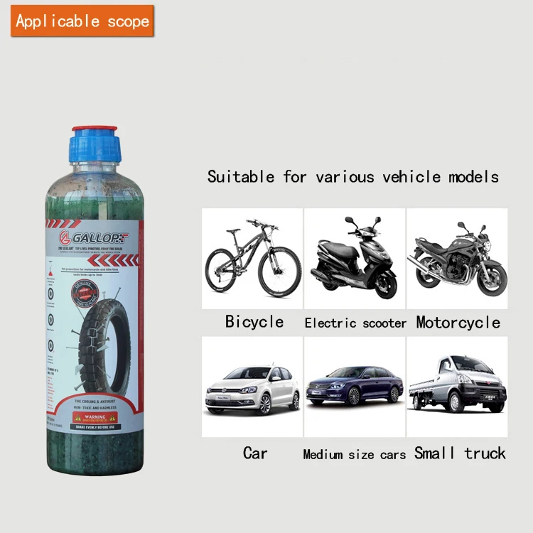GALL 380ml auto and electric vehicle tire self-replenishing fluid Motorcycle bicycle vacuum tire special Repair glue