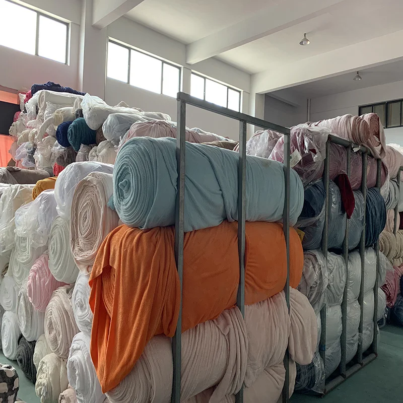 China cheap various colors dyed flannel fabric stock lots mixed fabric