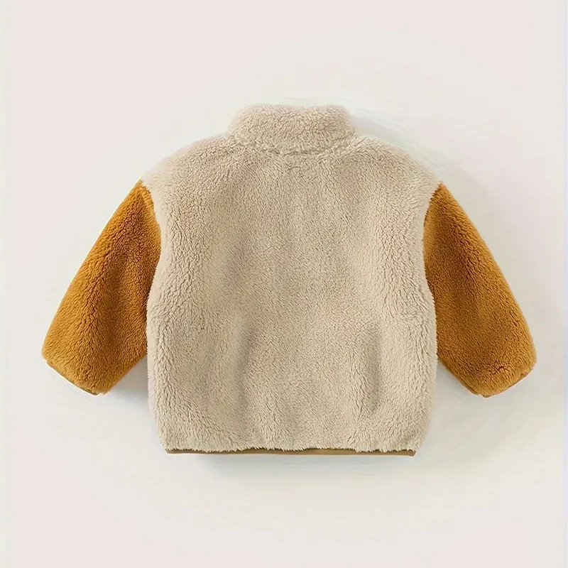 Kids teddy fleece jacket custom Zip Up Teddy Coat kids Sherpa Jacket winter children clothes warm kids Teddy Bear Fleece Coat