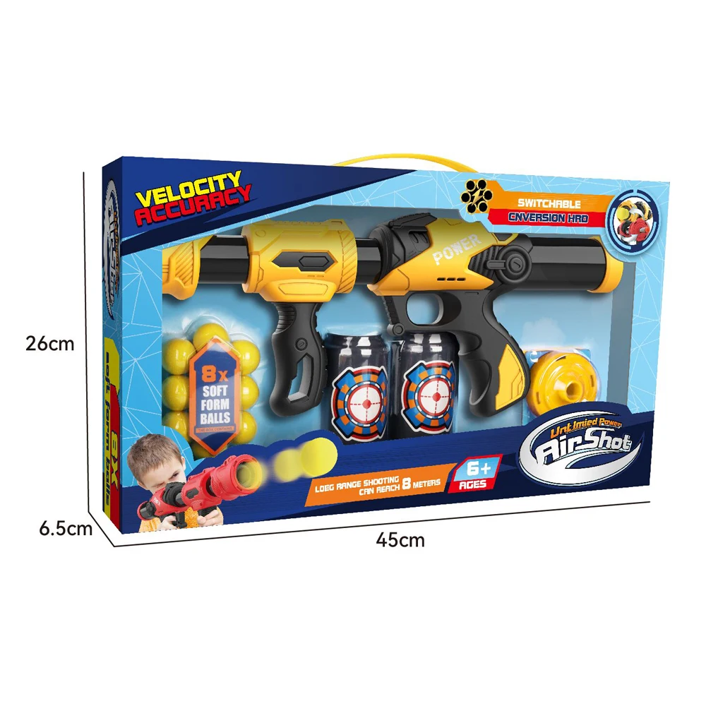 HW outdoor shooting game plastic toy foam bullets with target air soft dart gun for kids