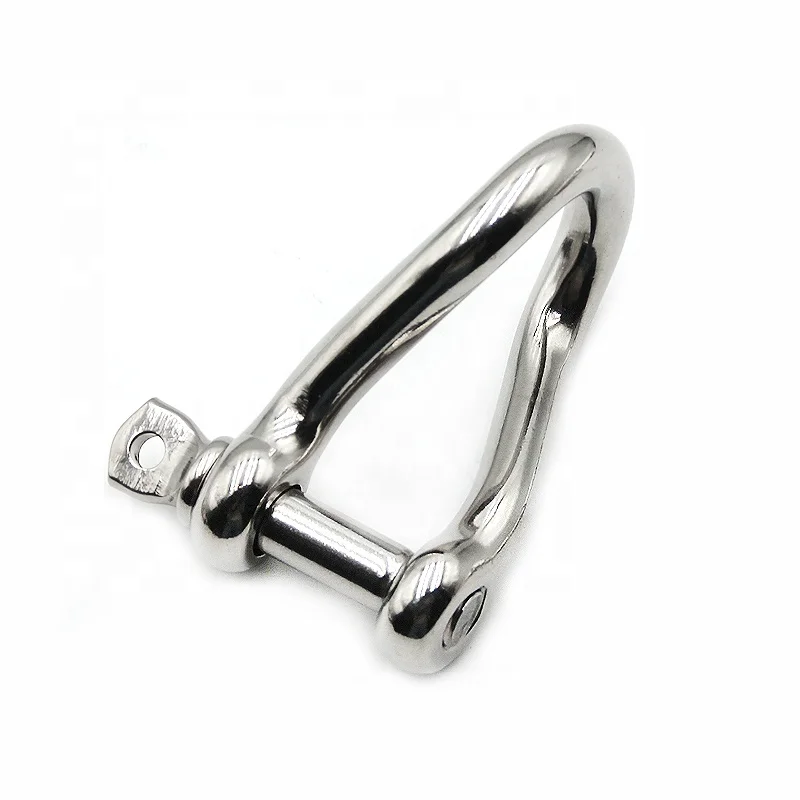 OEM Heavy Duty Stainless Steel 304 316 European Type 6MM Screw Pin Wire Rope Bow Shackle