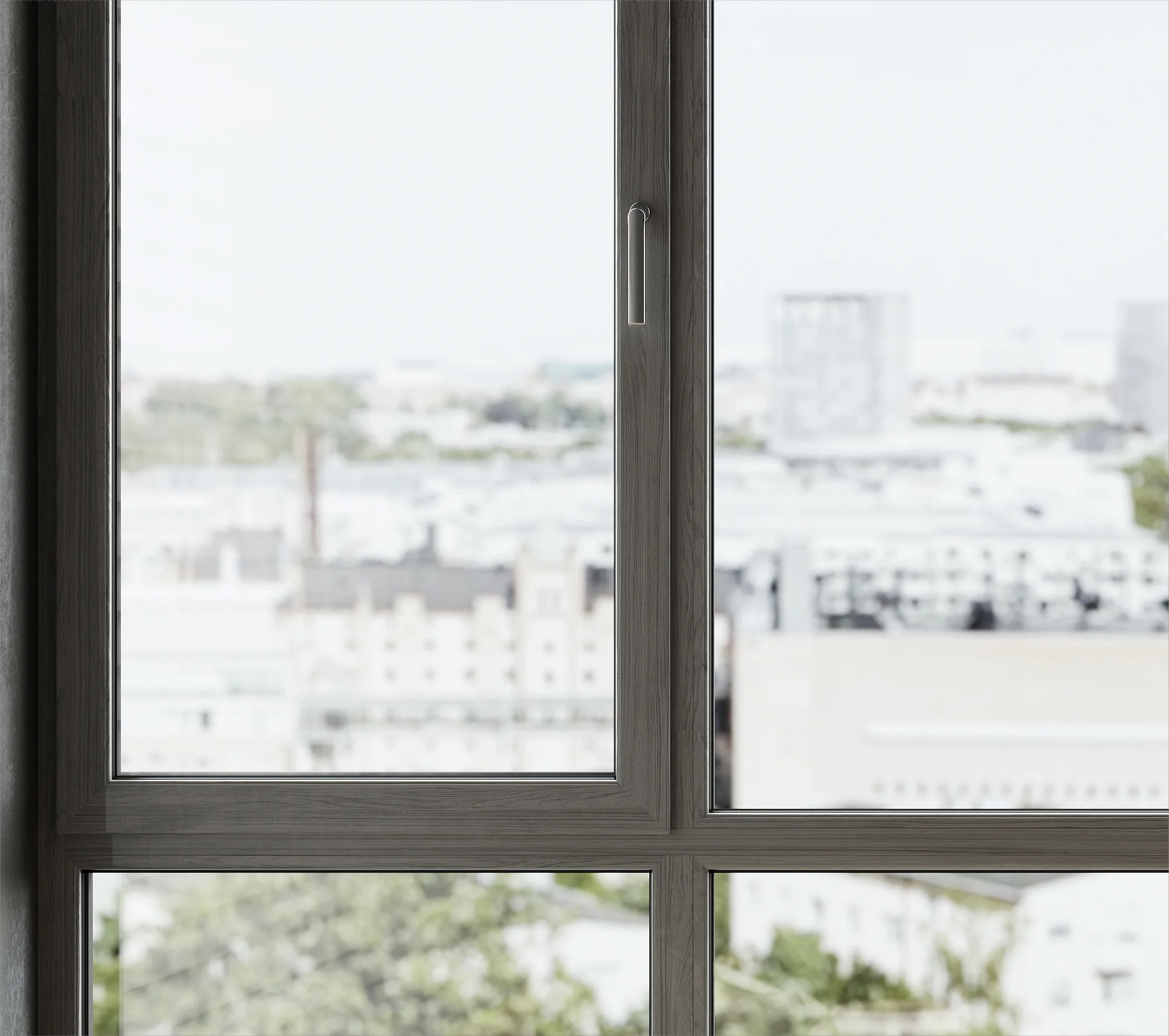 China Manufacturer Aluminum Wood Windows Heatproof Double Glass Thermal Break Aluminum Custom  Safety Glass Residential Window