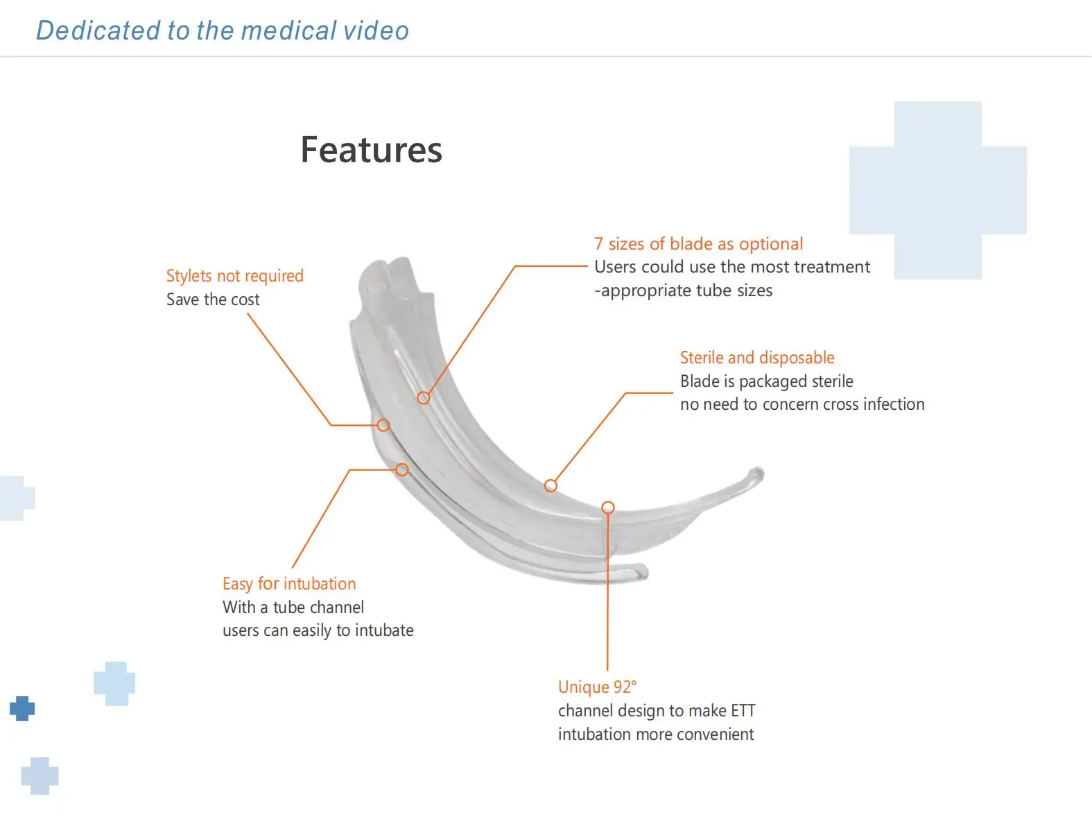 Surgical Instruments Endoscopic Video System Optical Video Laryngoscope