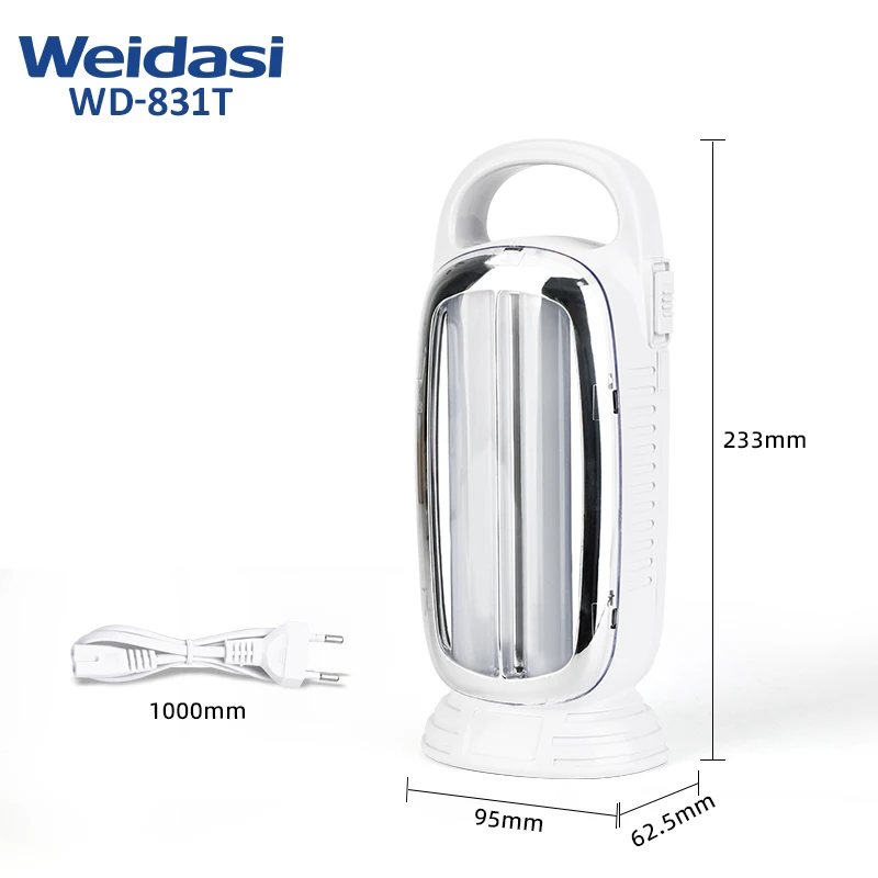 WEIDASI Hot sale powerful portable emergency light led rechargeable lamps for outdoor camping lamp