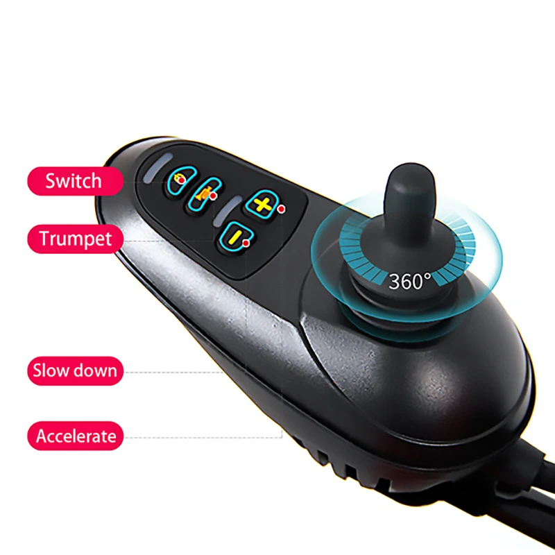 Electric Folding Wheelchair Portable  Power Joystick Controller Electric Wheelchairs for Adults Electric Wheelchair Lightweight