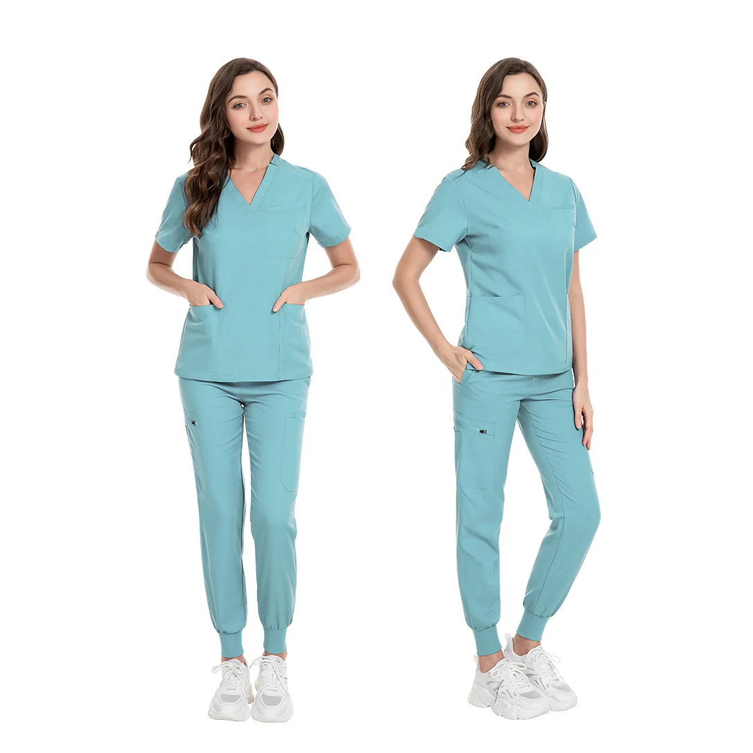 Scrubs uniform medic uniformes de hospital scrubs uniforms sets Nursing Joggers women suits