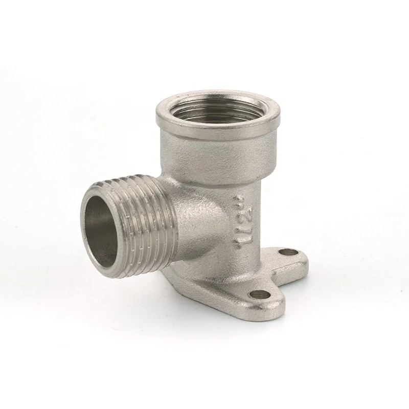 Professional china supplier internal thread water pipe fittings brass backplate elbow