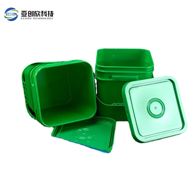 Square Thick Food-Grade Plastic Bucket Molded Latex Paint Packaging Barrel with Excellent Coating Properties