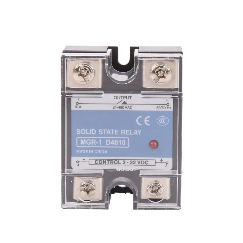 SSR Single Phase Solid State Relay SSR White Miniature solid state relay Input 3-32VDC Control Output 24-480VAC