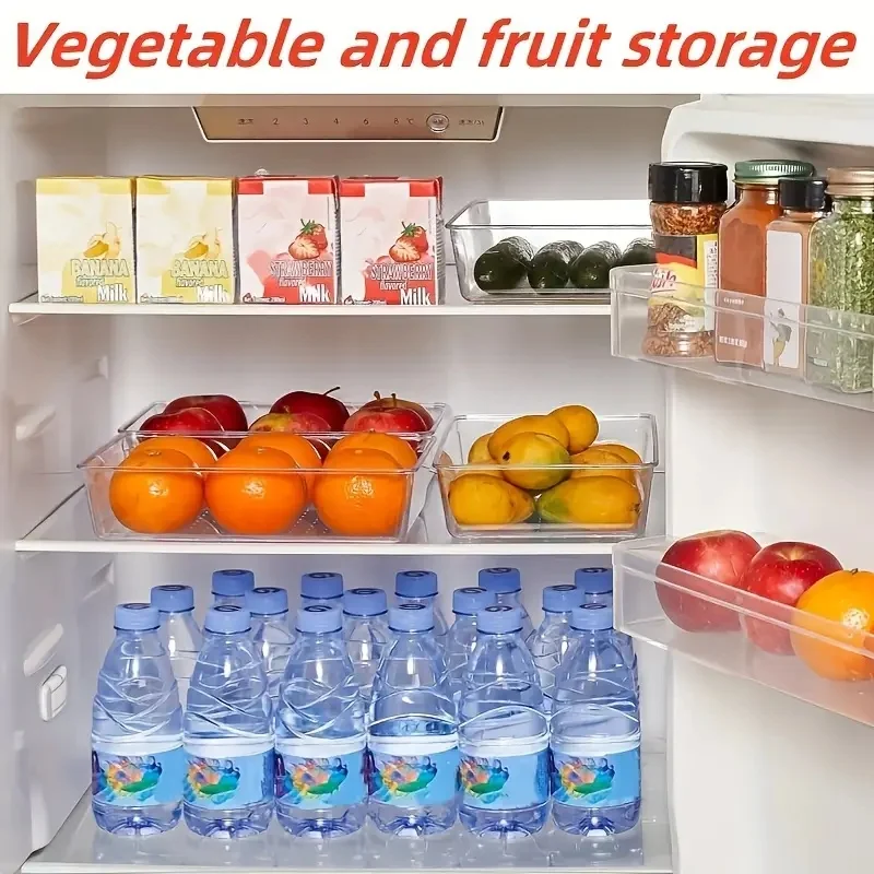 26PCS Clear Kitchen Drawer Organizer Refrigerator & Cabinet Organizer Office Stationery & Cosmetic Organizer