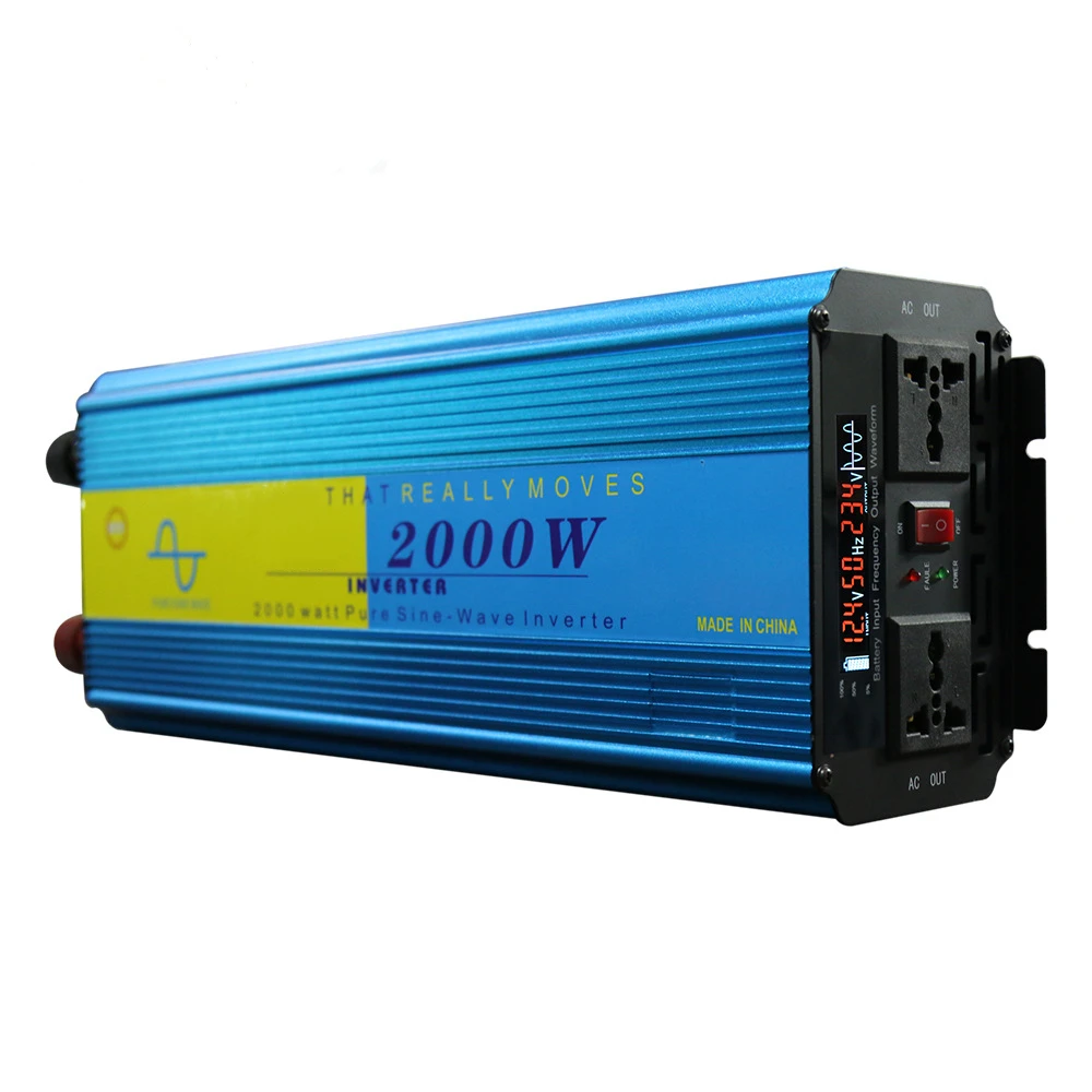 OEM Wholesale Solar Power System 2000w Dc 12v 24v To Ac 220v 110v Solar Off Grid Pure Sine Wave Power Inverter